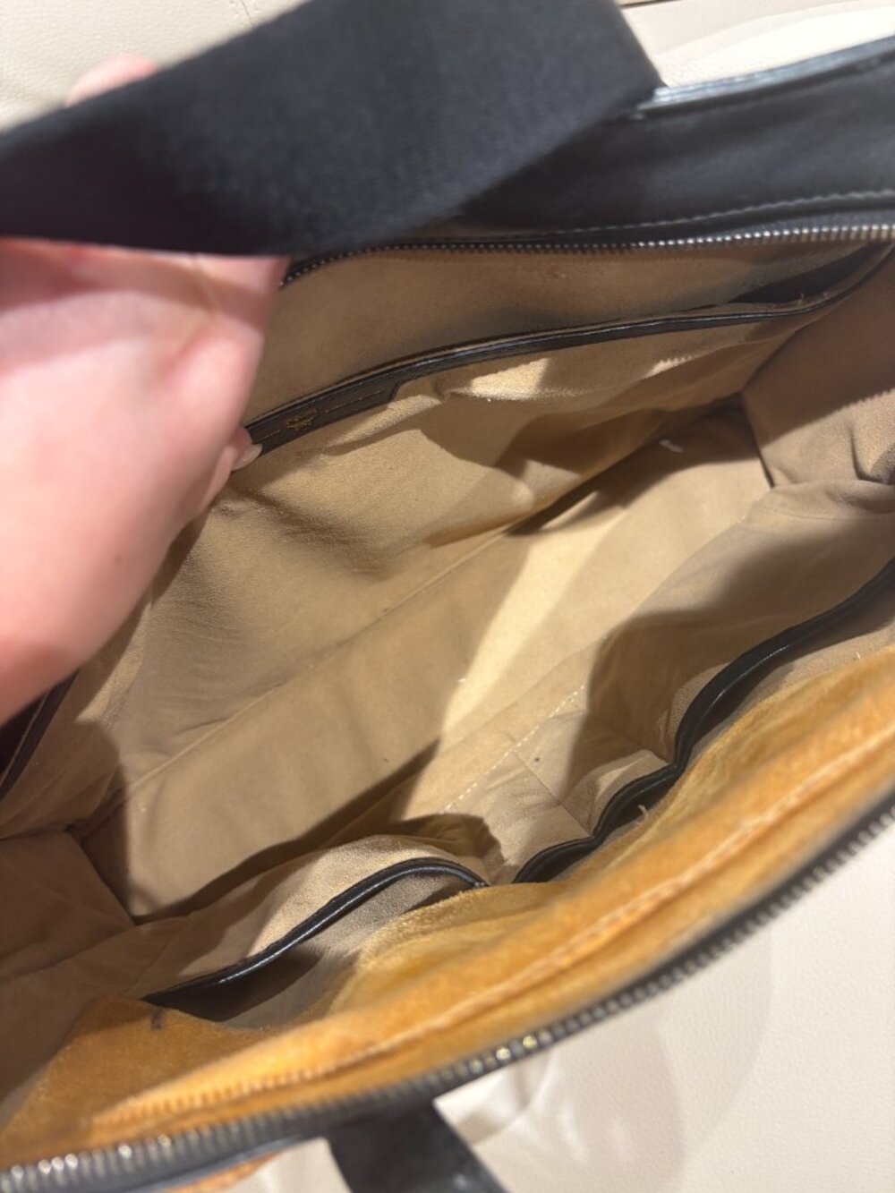 MCM Brown and Black Visetos Monogram Business Bag - Picture 4 of 6
